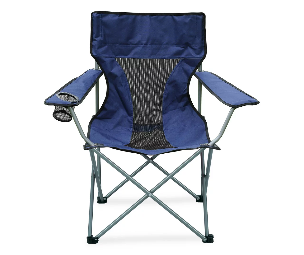 Navy Blue Folding Quad Chair With Carrying Bag