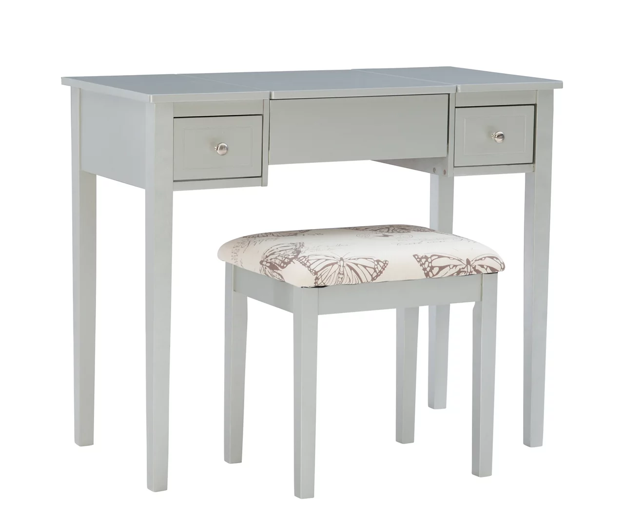 Butterfly Mirror Vanity Set With Stool - Image 20