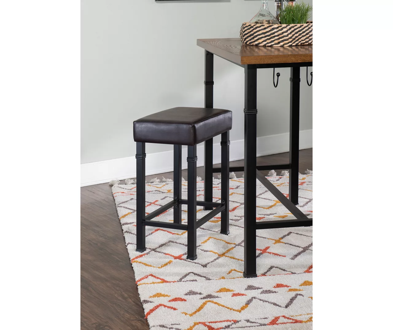 Luke Industrial 3-Piece Pub Table Set With Hooks - Image 10