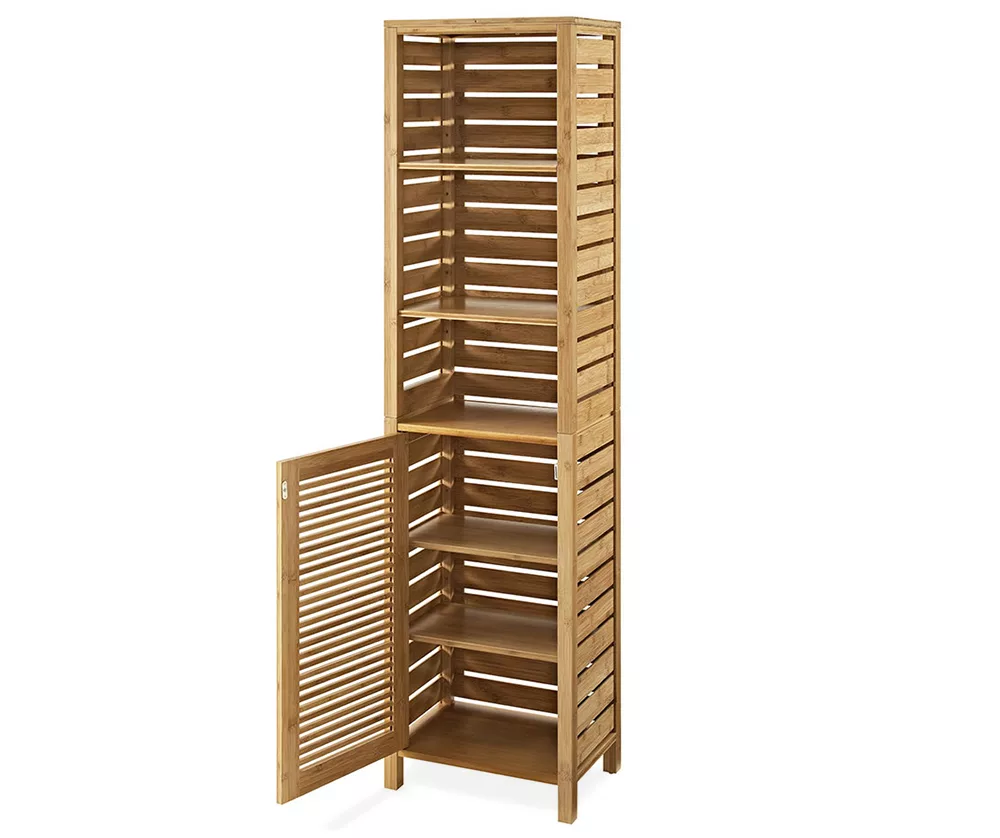 Pierce Bamboo 3-Shelf Tall Cabinet - Image 6