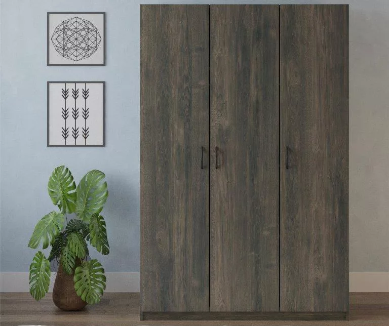 Rodeo Weathered Oak 3-Door Wardrobe - Image 2