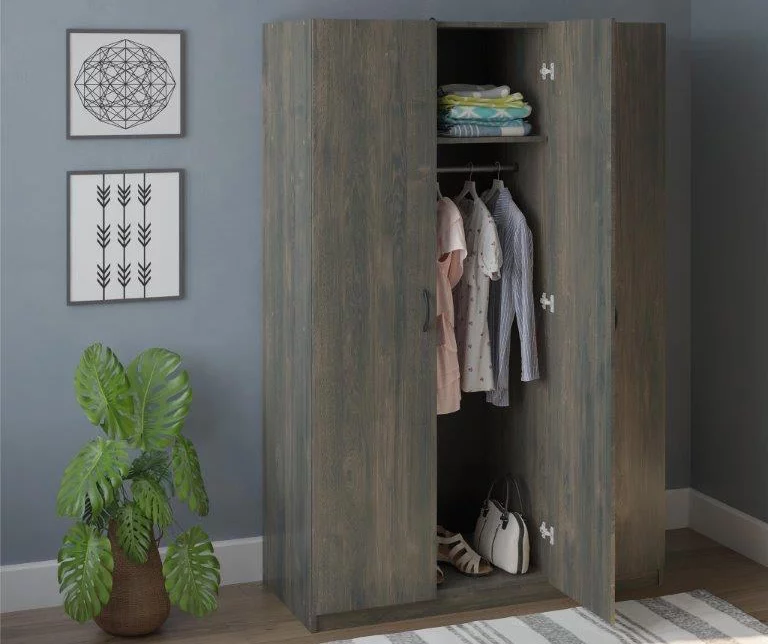Rodeo Weathered Oak 3-Door Wardrobe - Image 6