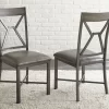 Alamo Gray Faux Leather Dining Chairs, 2-Pack