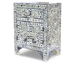 Fowler Lilac Gray Tile Accent Cabinet