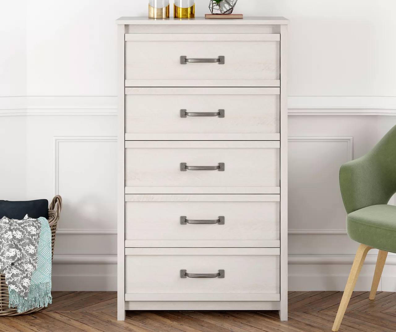 Duncan Ivory Oak 5-Drawer Dresser - Image 2