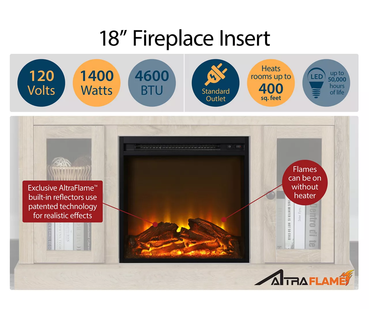 Ameriwood 47" Grandcastle Electric Fireplace Console - Image 11