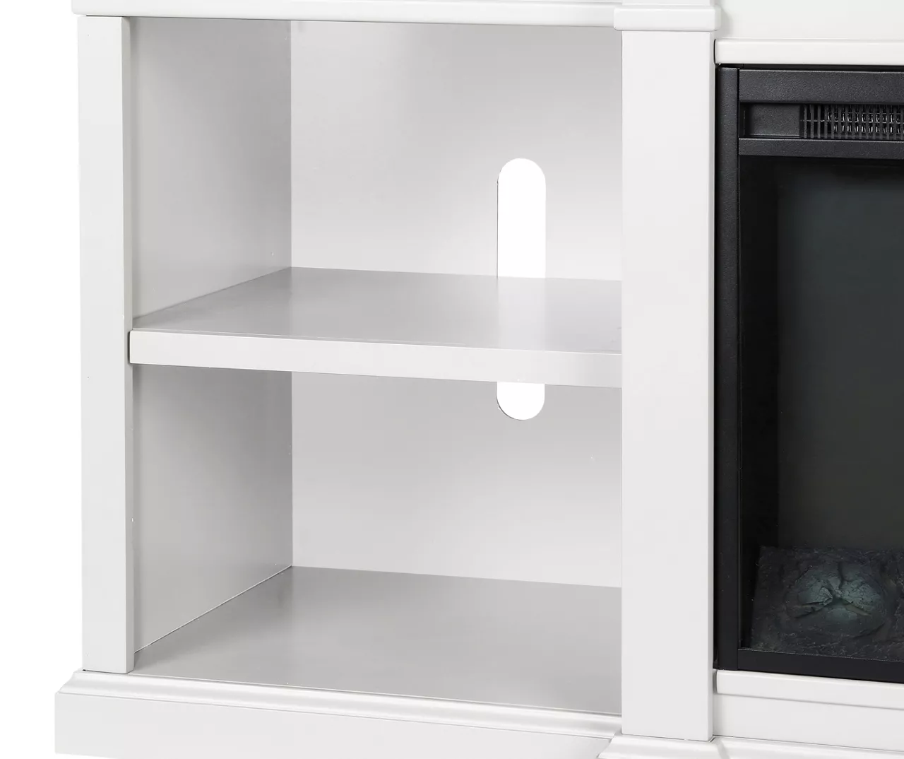 65" Wilton White Electric Fireplace Console - Image 2