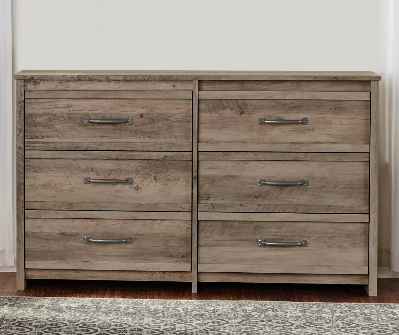 Duncan Gray Oak 6-Drawer Dresser - Image 2