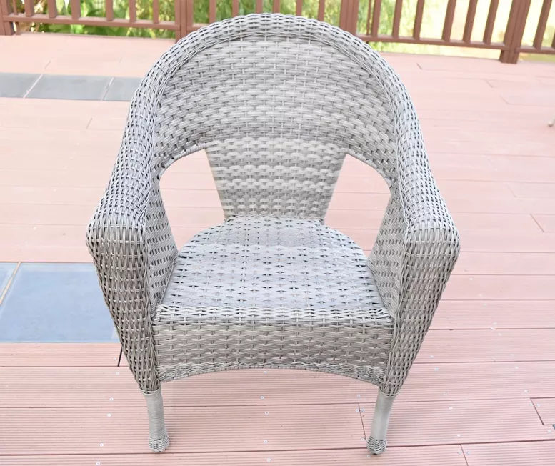 Gray All-Weather Wicker Cushioned Patio Chairs, 2-Pack - Image 10