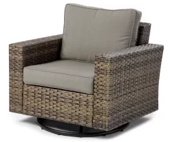 Broyhill Eagle Brooke All-Weather Wicker Swivel Cushioned Patio Glider