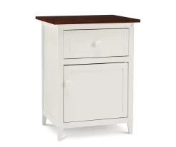 Walnut & White Nightstand