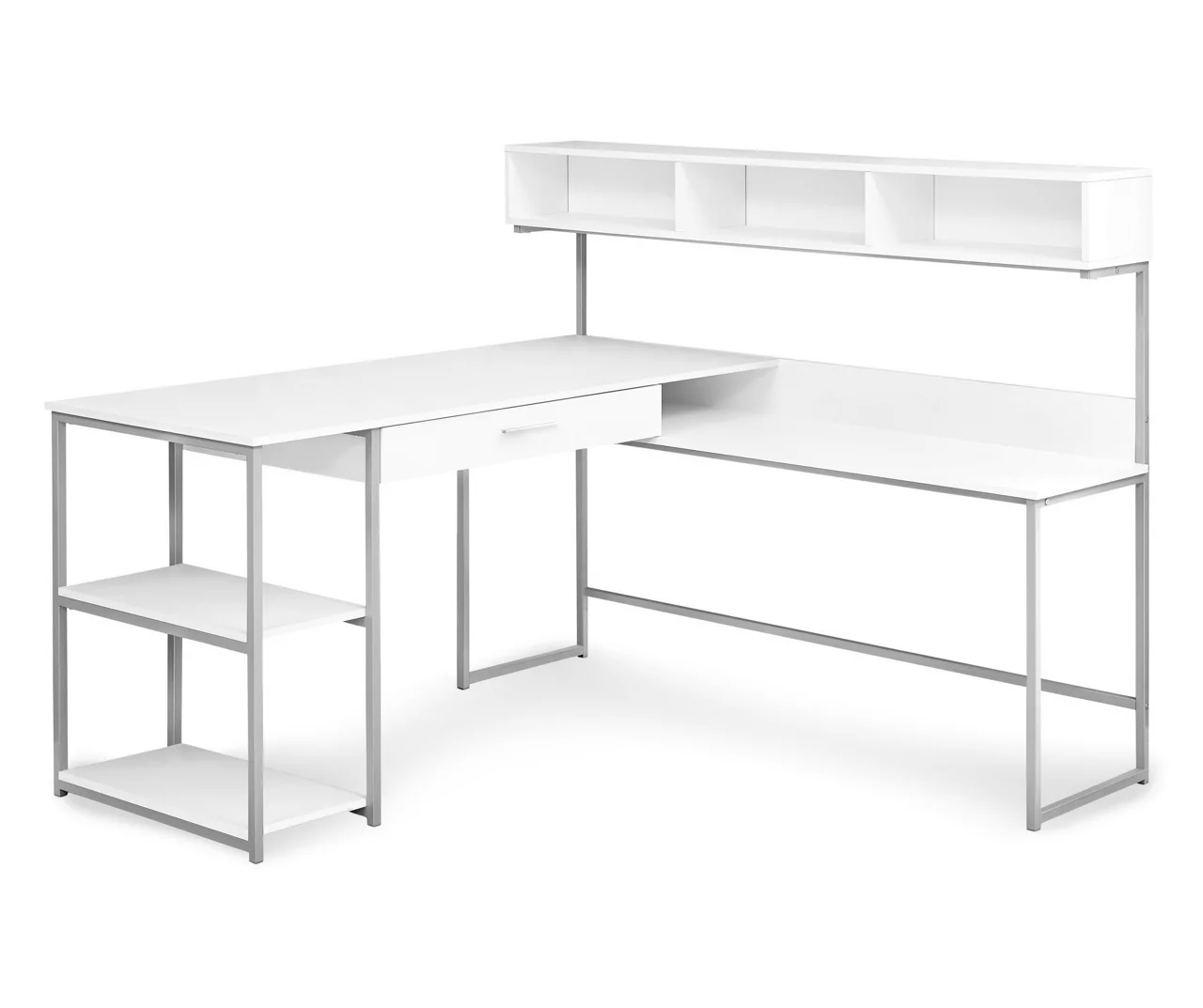 Monarch L-Shaped Corner Desk With Hutch - Image 2