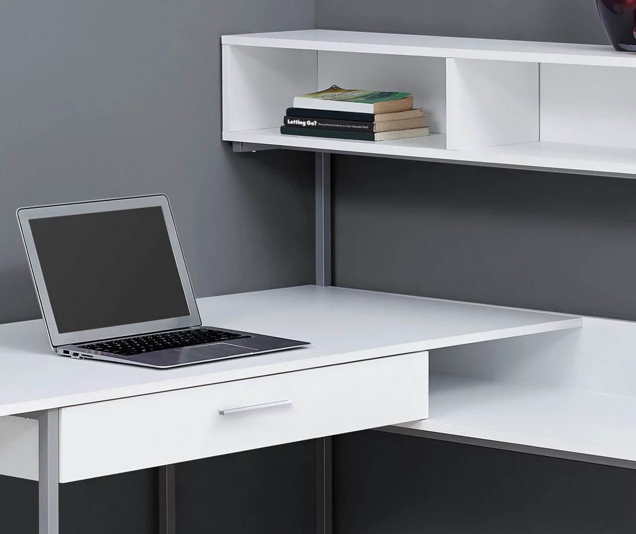 Monarch L-Shaped Corner Desk With Hutch - Image 9