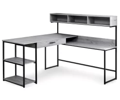 Monarch L-Shaped Corner Desk With Hutch