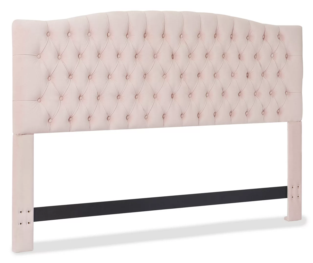 French Blush Pink Celeste Upholstered Queen Headboard - Image 2