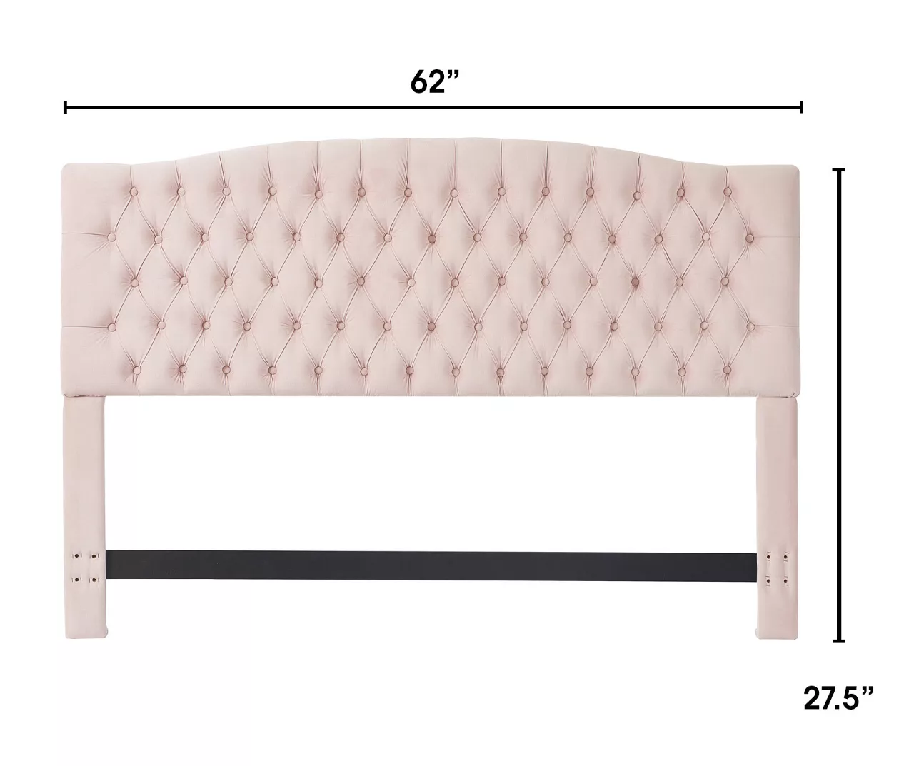 French Blush Pink Celeste Upholstered Queen Headboard - Image 3