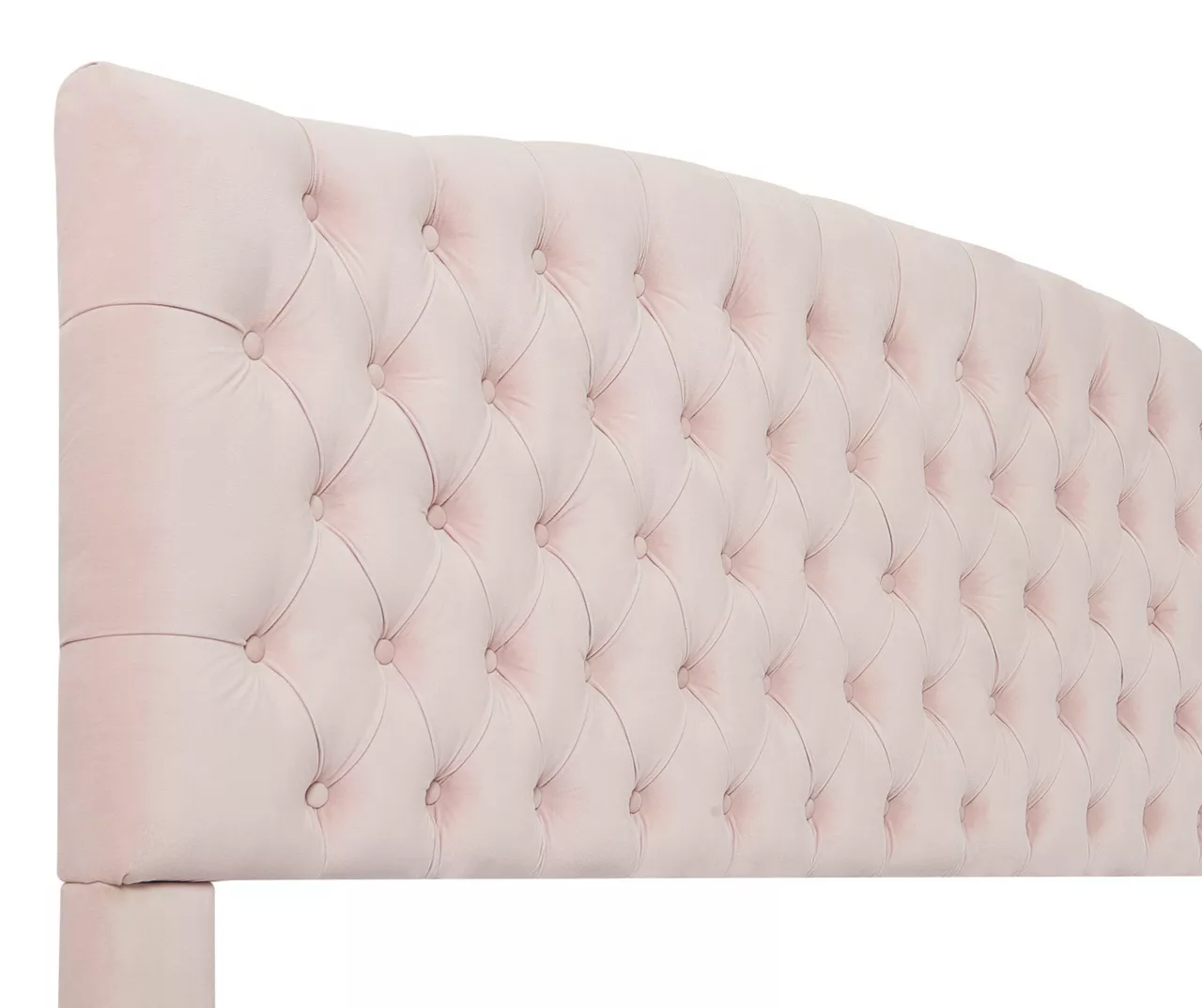 French Blush Pink Celeste Upholstered Queen Headboard - Image 4
