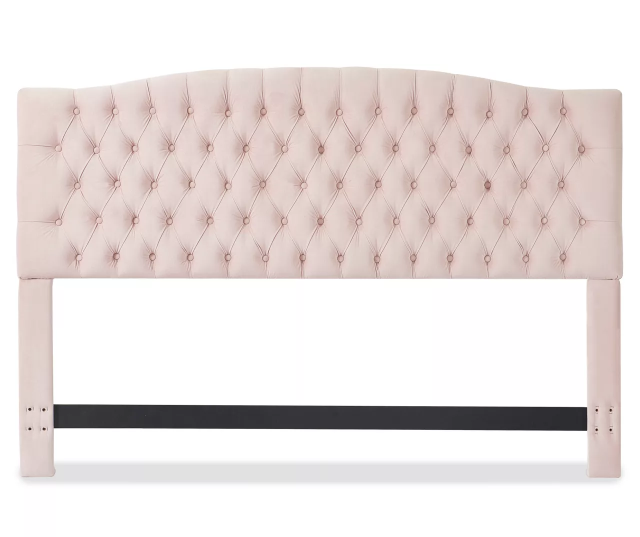 French Blush Pink Celeste Upholstered Queen Headboard - Image 6