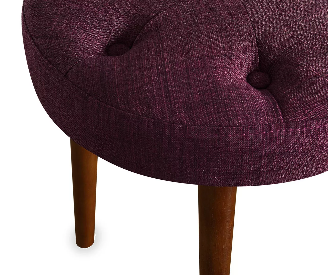 Penelope Eggplant Tufted Stool - Image 3