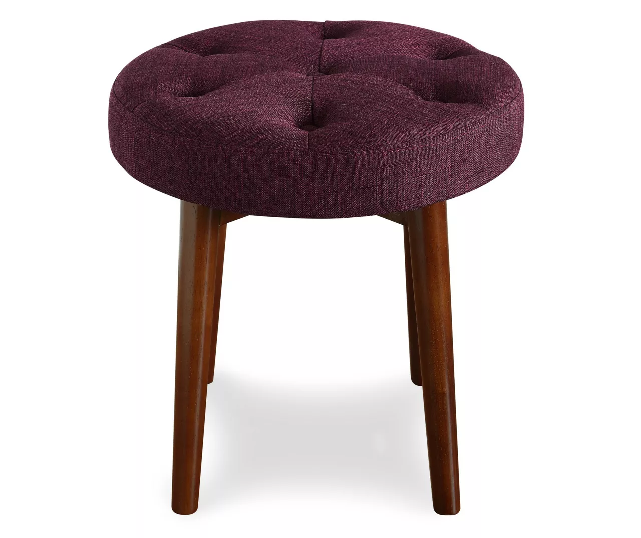 Penelope Eggplant Tufted Stool - Image 2
