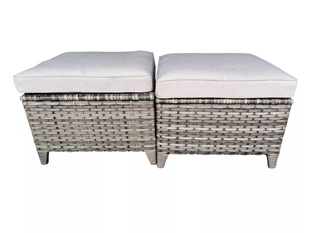 Oakmont Gray Replacement Patio Ottoman Cushions, 2-Pack - Image 5