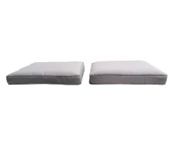 Oakmont Gray Replacement Patio Ottoman Cushions, 2-Pack