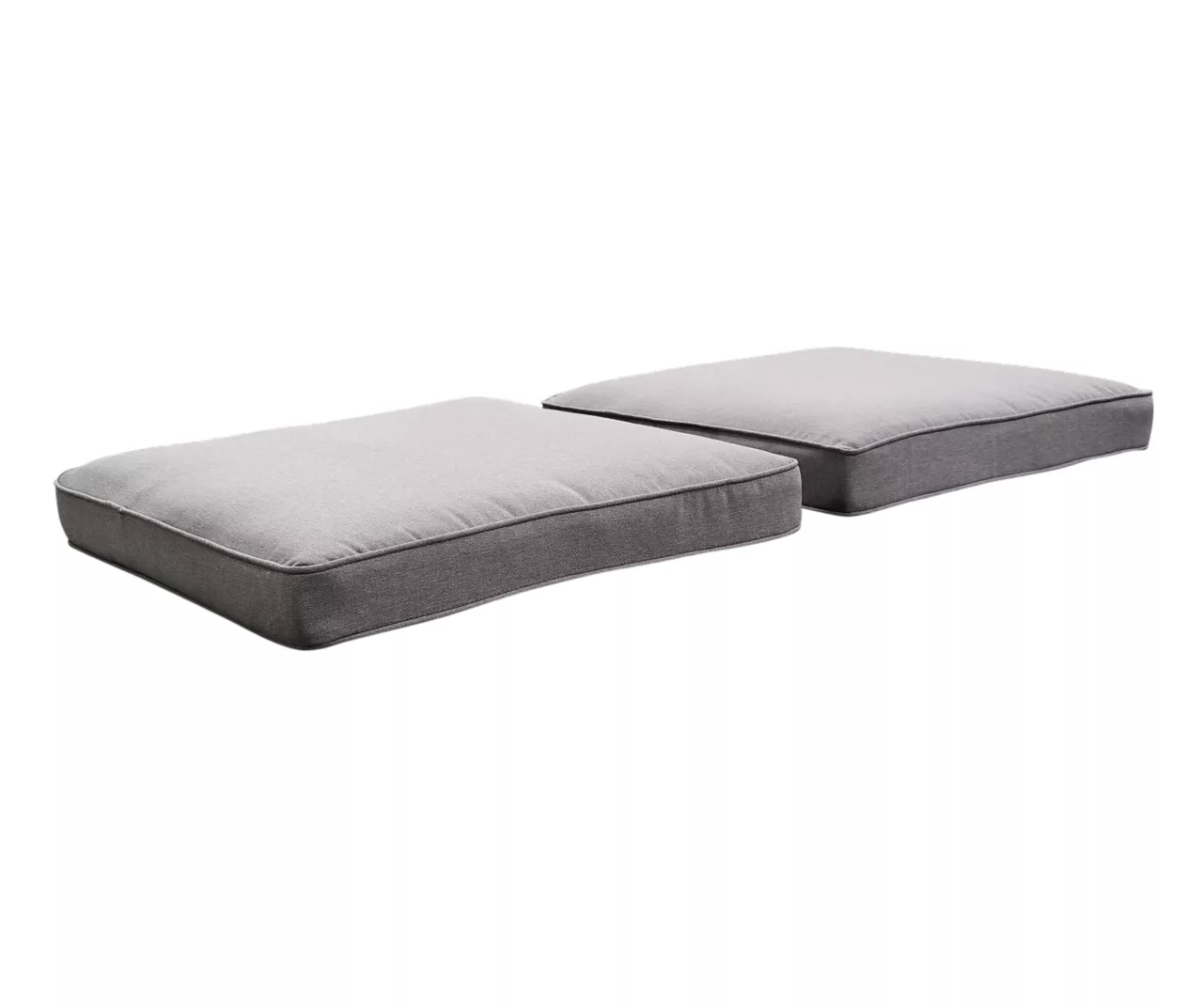 Oakmont Gray Replacement Patio Ottoman Cushions, 2-Pack - Image 2
