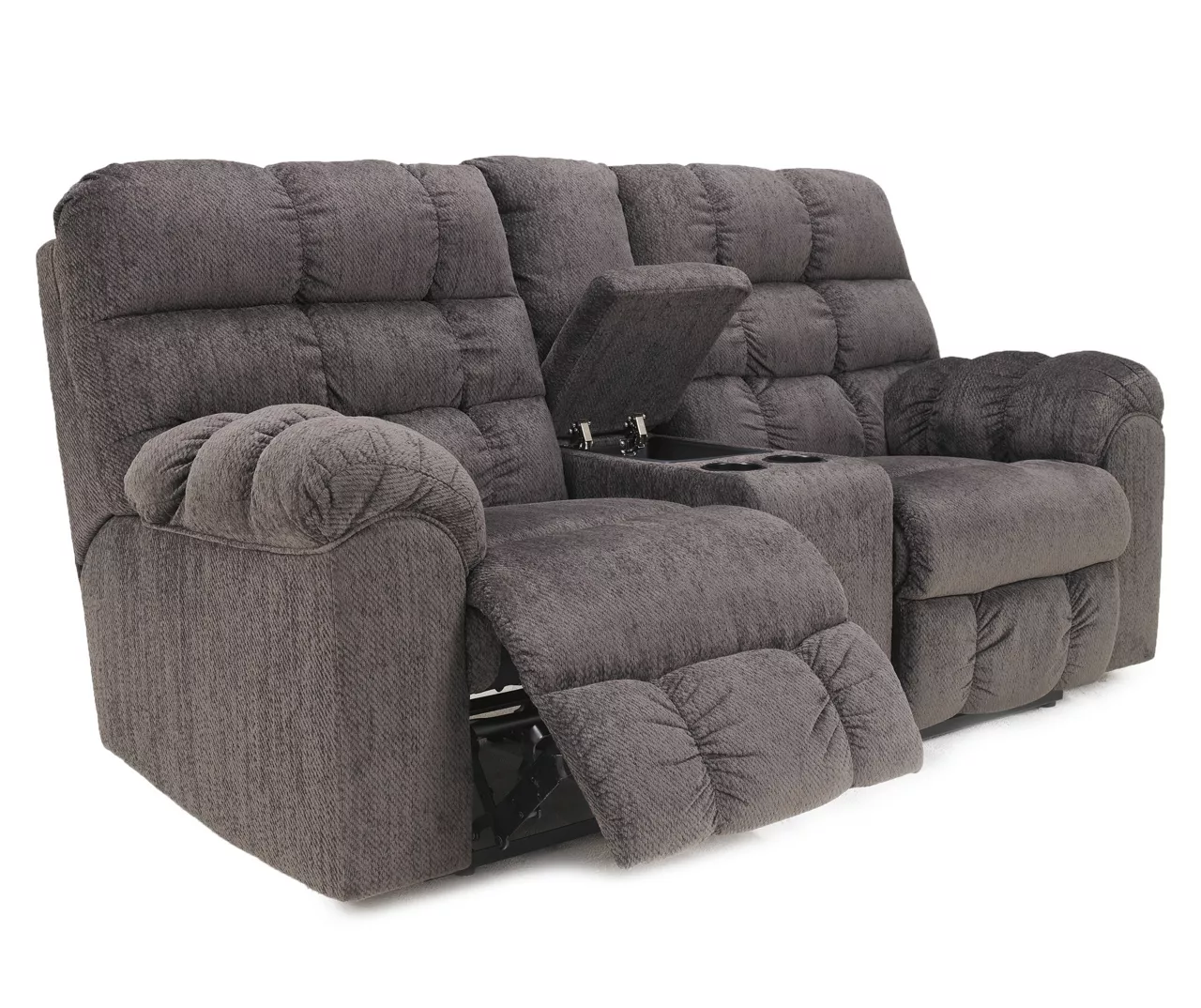 Acieona Slate Reclining Console Loveseat - Image 3