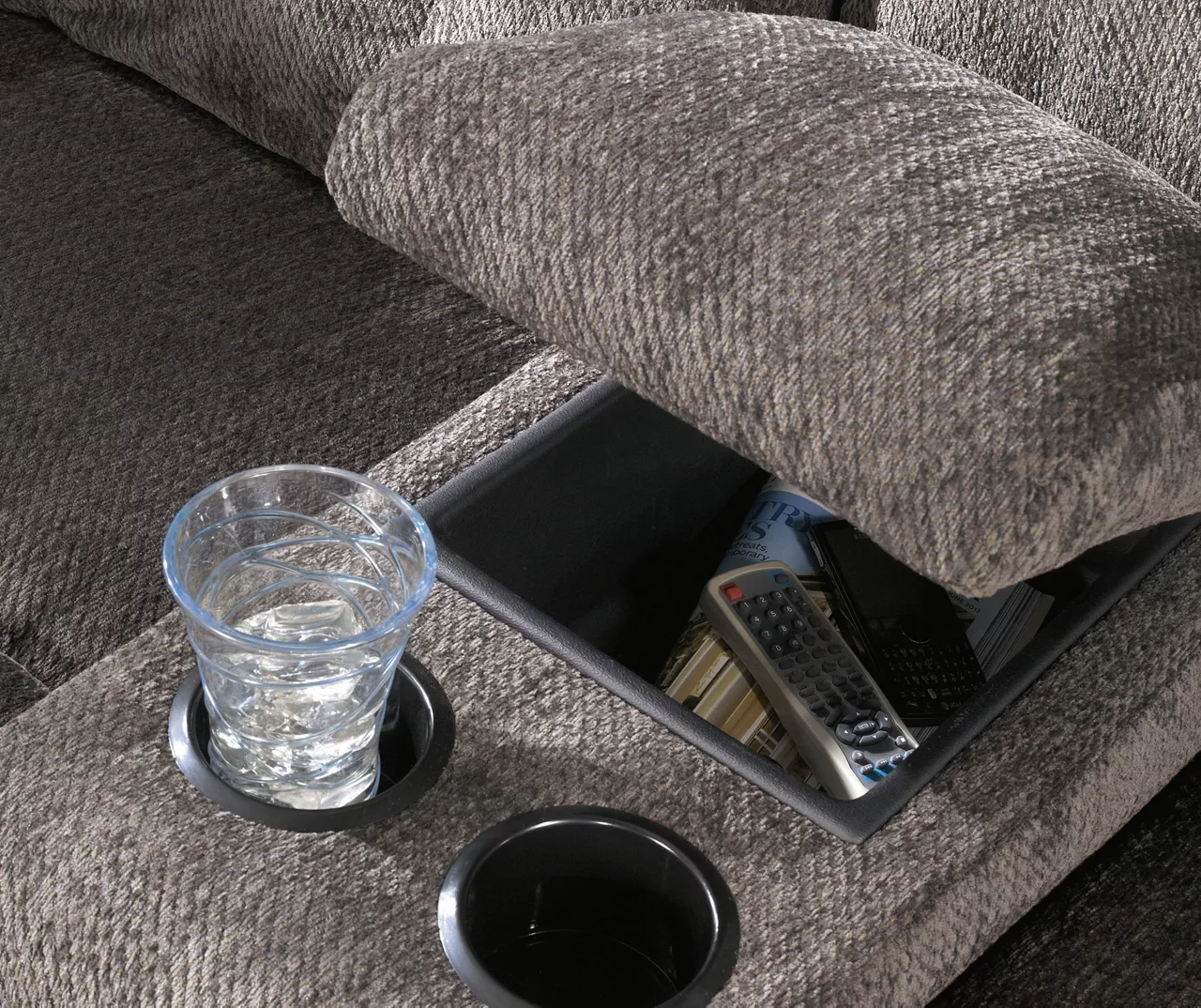 Acieona Slate Reclining Console Loveseat - Image 4