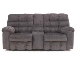 Acieona Slate Reclining Console Loveseat