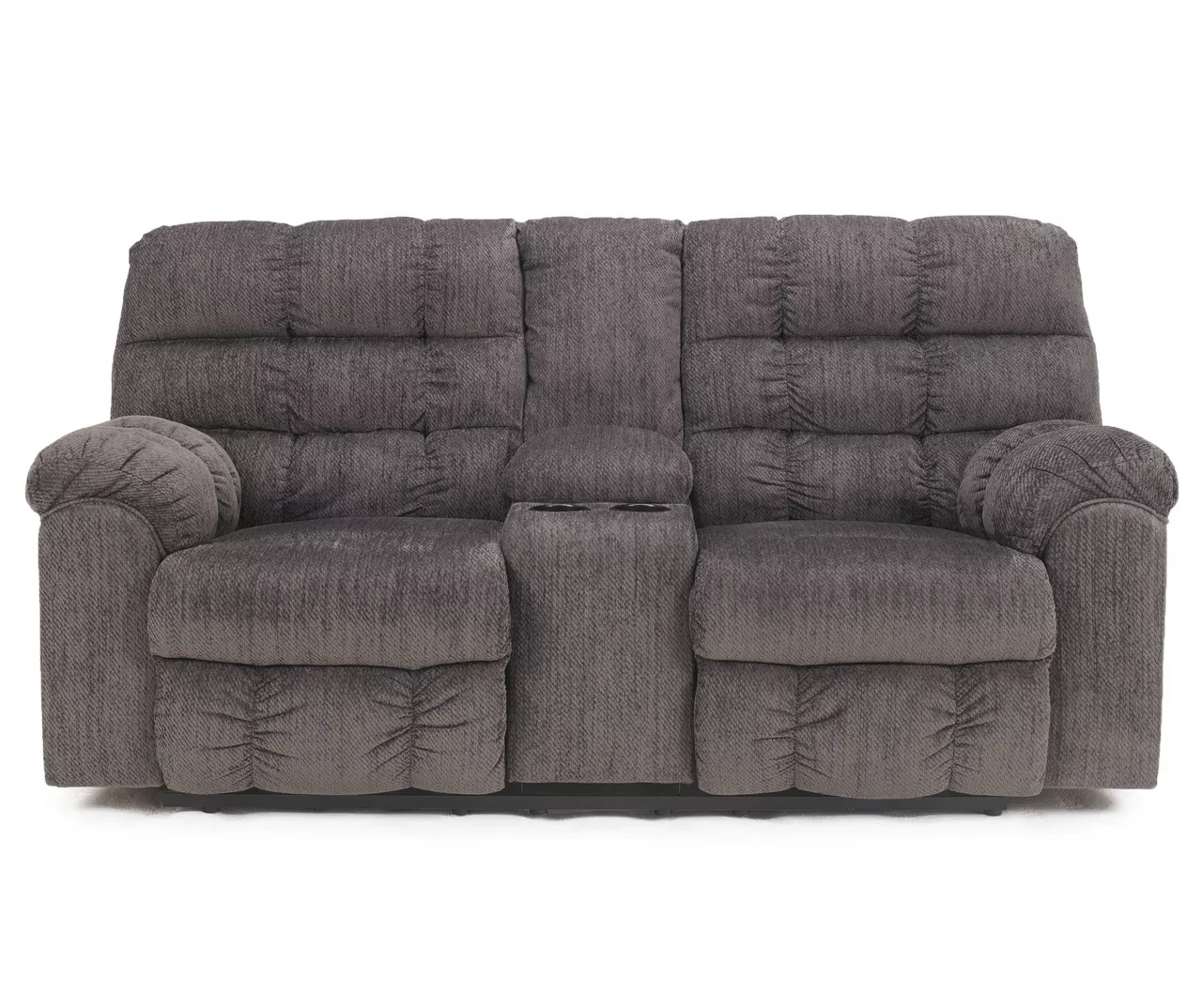 Acieona Slate Reclining Console Loveseat