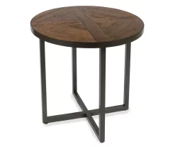 Scranton Antique Pine Round End Table