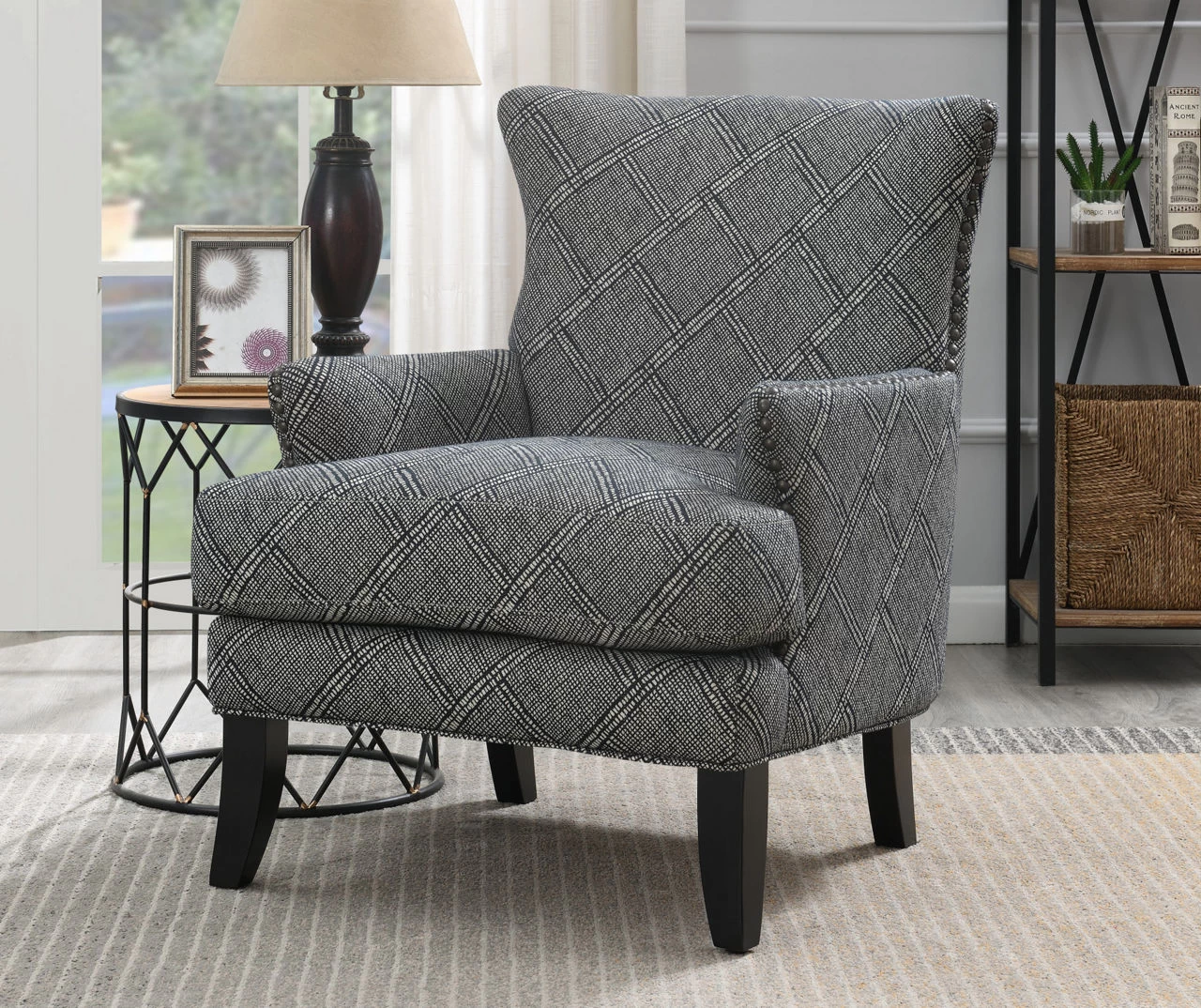 Bossa Gray Print Accent Chair - Image 7