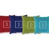 "D" Monogram Indoor/Outdoor Throw Pillow