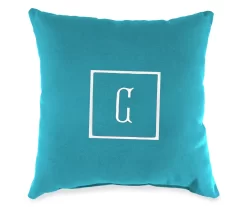 "C" Monogram Indoor/Outdoor Throw Pillow