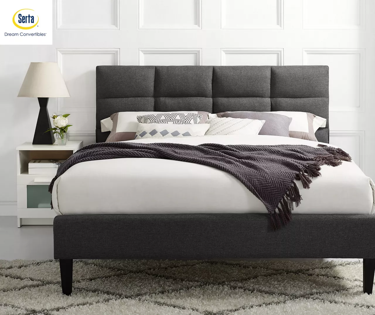 Orson Gray Full Upholstered Bed