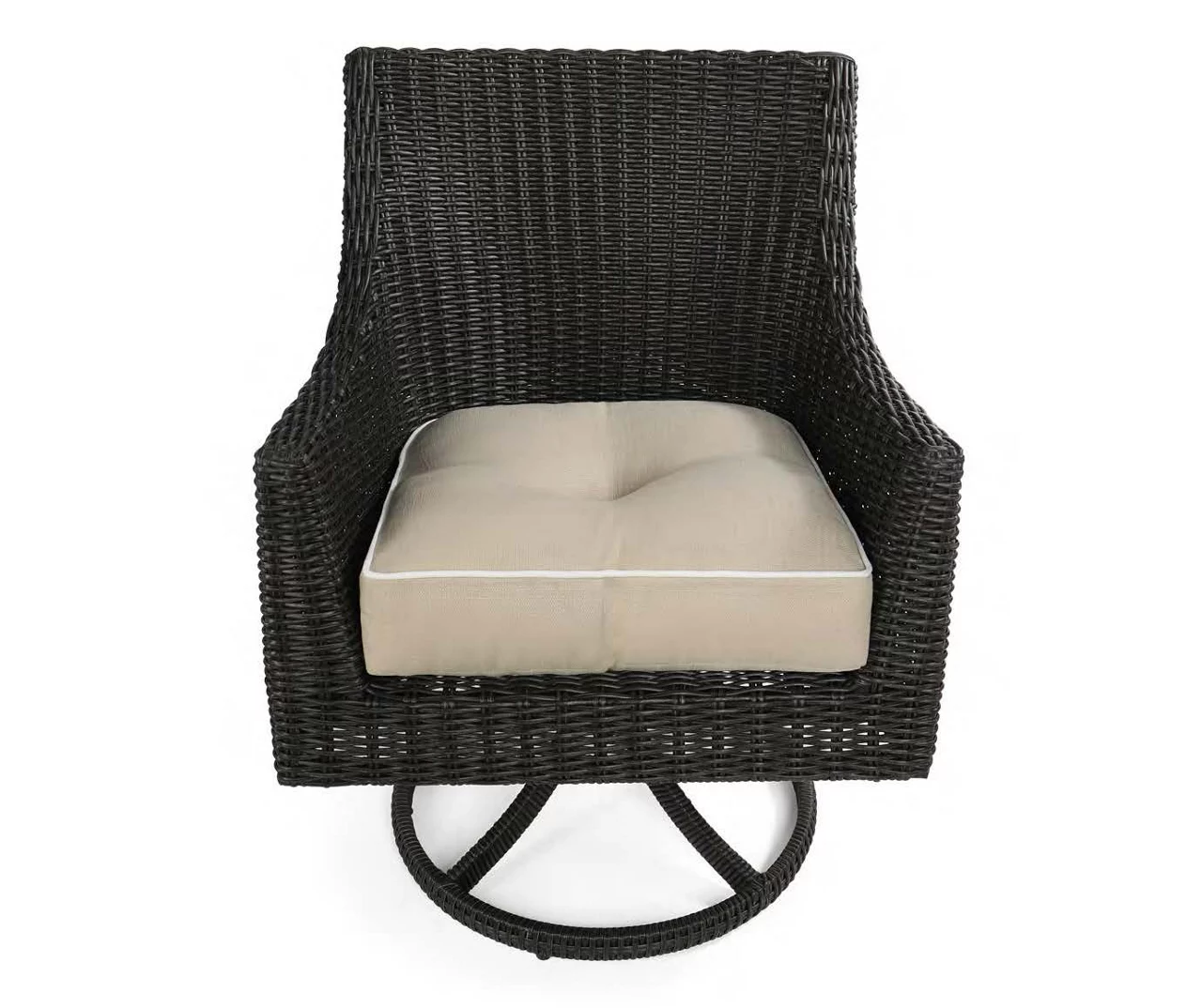 Linen 4-Piece Outdoor Wicker Chair Cushion Set - Image 2