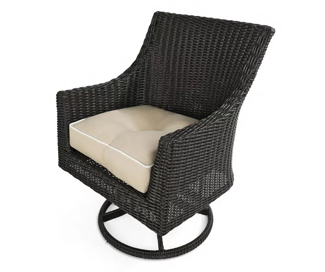 Linen 4-Piece Outdoor Wicker Chair Cushion Set - Image 3