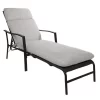 Linen-Gray Outdoor Chaise Cushion