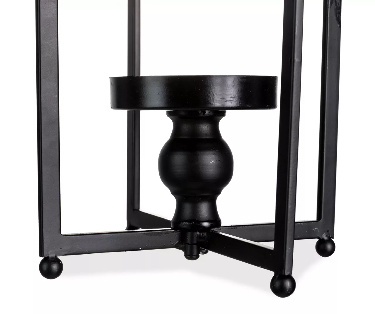 Black Metal 2-Piece Candle Lantern Set - Image 3
