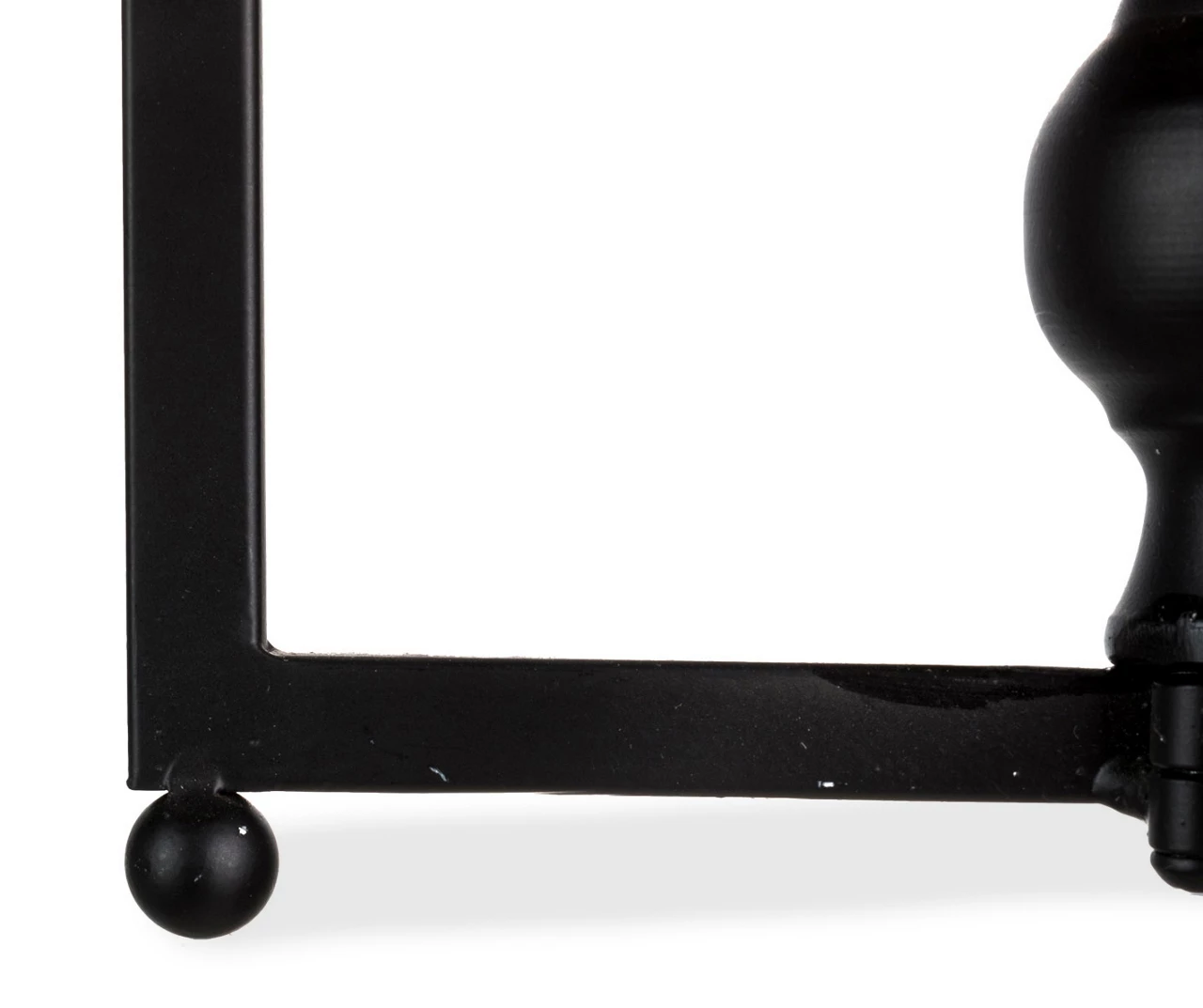 Black Metal 2-Piece Candle Lantern Set - Image 4