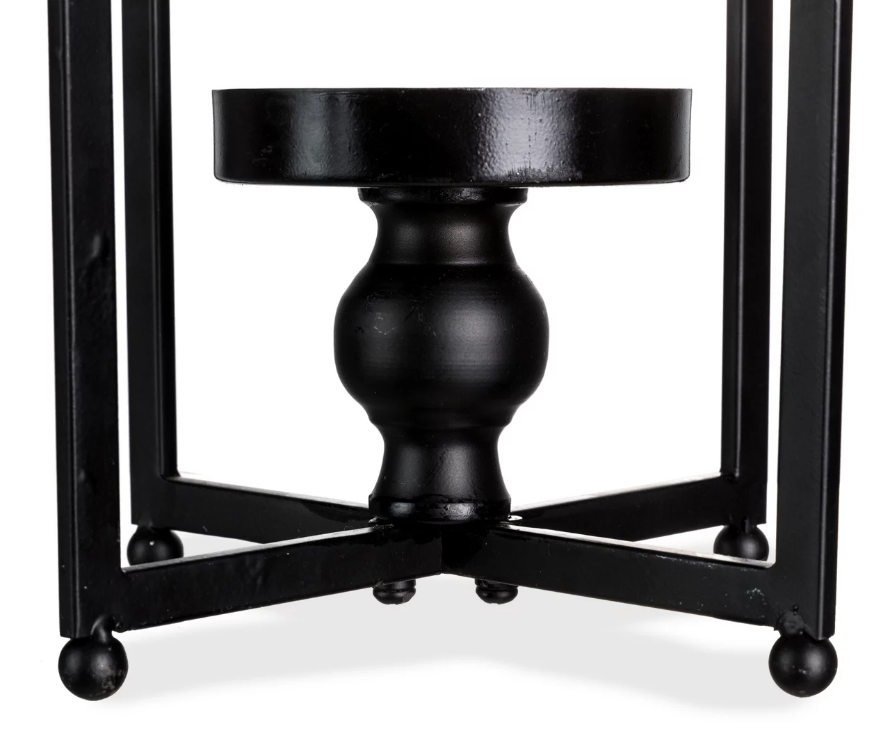 Black Metal 2-Piece Candle Lantern Set - Image 5