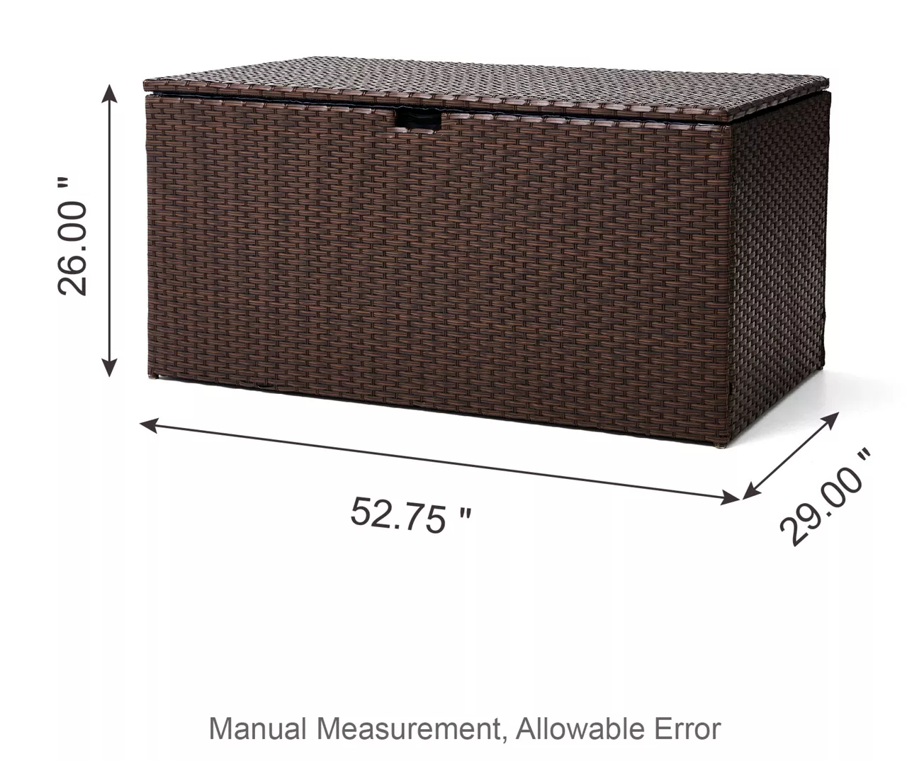 Brown 140-Gallon All-Weather Wicker Storage Deck Box - Image 8