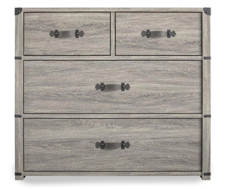 Nova Gray Oak 4-Drawer Storage Dresser - Image 2