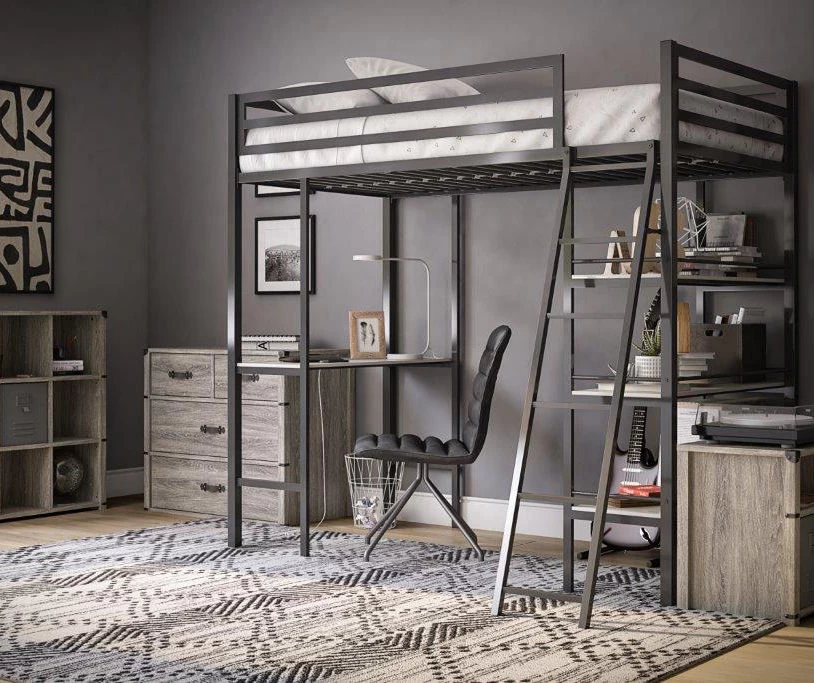 Nova Gray Oak 4-Drawer Storage Dresser - Image 6