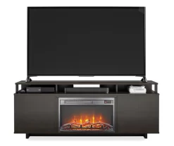 65" Himmel Espresso Electric Fireplace Console