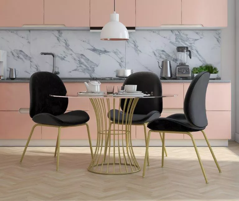 CosmoLiving Astor Velvet Dining Chair - Image 8