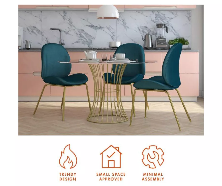 CosmoLiving Astor Velvet Dining Chair - Image 16