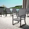 COSCO Capitol Hill Gray Sling Patio Dining Chairs, 6-Pack