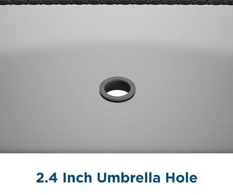 Lakewood Ranch Black Glass & Wicker Patio Dining Table - Image 5